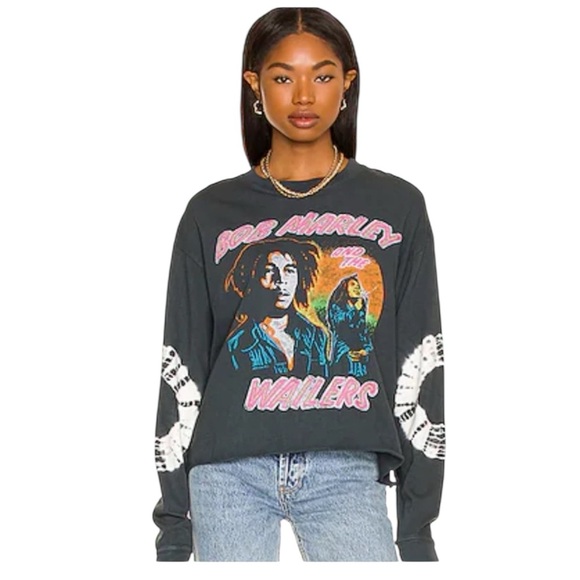 Daydreamer | Revolve | Could You Be Loved Bob Marley Graphic Longsleeve Retro - Picture 1 of 9